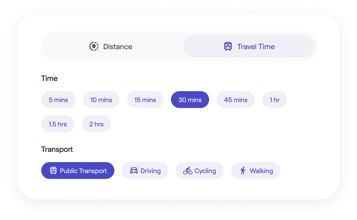 Search by commute, not postcode